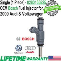 OEM Bosch x1 Fuel Injector for 2000 Audi &amp; Volkswagen 1.8L I4 TURBO #0280155825 - £29.40 GBP