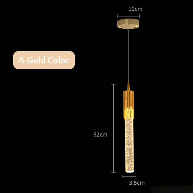 Modern  Crystal Pendant Lamps Nordic Bedside Hanging Light For LivingRoom Kitche - £155.43 GBP