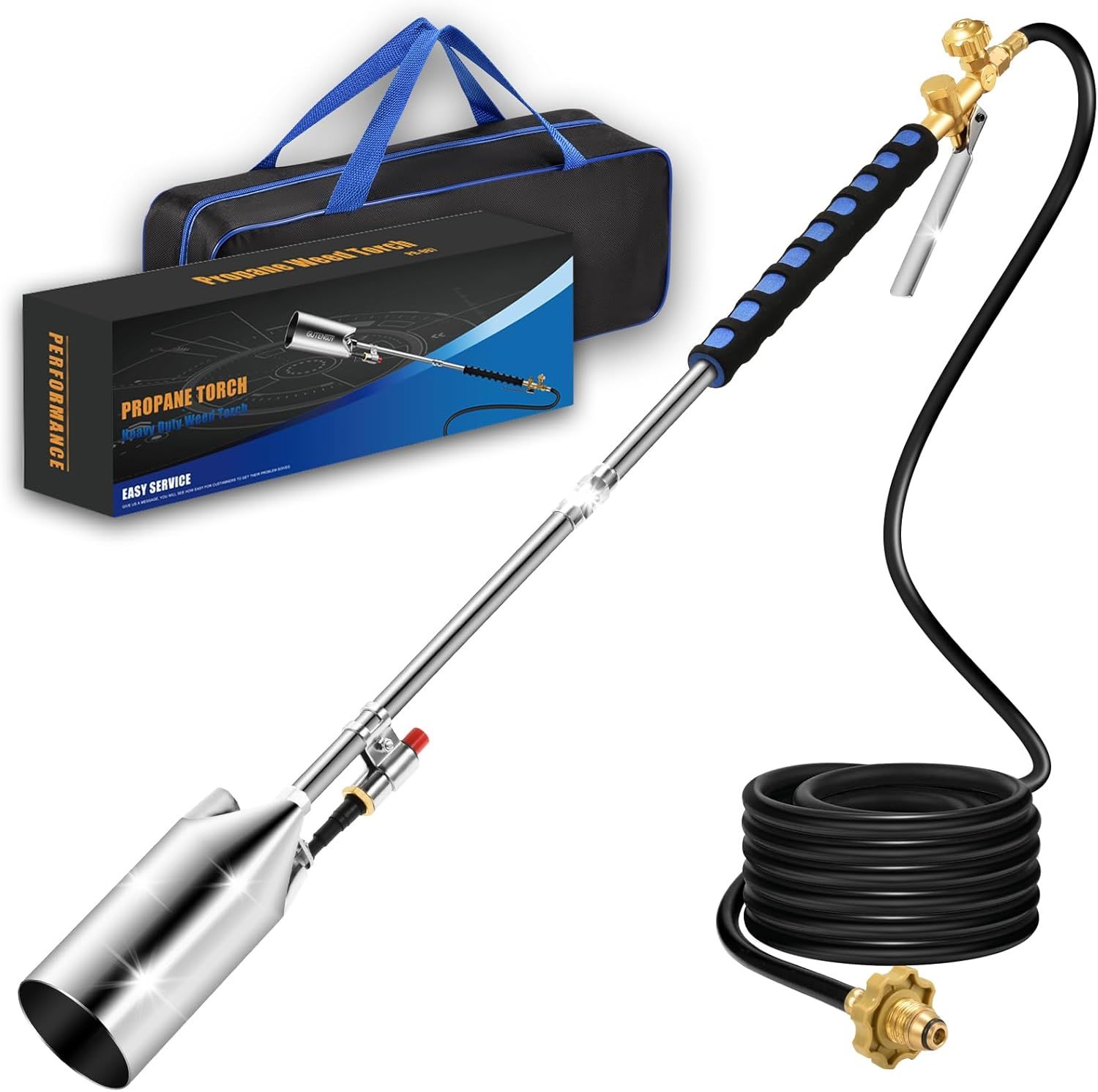 Portable Propane Torch Weed Burner Kit With Storage Bag, High, Melting S... - $42.97