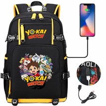 New  Yo Kai Watch USB Boy Girl Book School Bags Large Capacity Teenagers Schoolb - £141.43 GBP