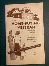 1950's Vintage Veteran Home Buying Guides  Pamphlets Question Answer VA - $5.50