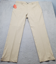 Greg Norman Golf Performance Pants Men&#39;s 36/34 Brown Stretch Waist Slash... - $29.41