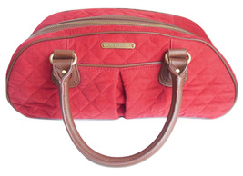 Ladies Vera Bradley Purse Limited Edition Deep Red Quilted Corduroy Handbag - £32.04 GBP