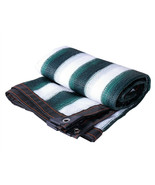 Customize 85% UV Dark Green &amp; White Shade Cloth Taped Edge with Grommets - $7.57 CAD+