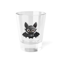 Personalized Cartoon Bat Shot Glass, 1.5oz, Solid Base Kids Clear Glass Fun - £16.55 GBP