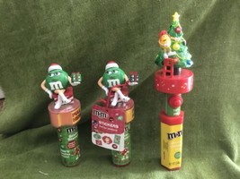 M&amp;M&#39;s Christmas Stampers &amp; Topper Sealed Set of 3 MINT - $12.86