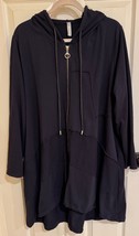 Womens Italian Full Zip Navy Jog RunningJacket LXL - $546.39 MXN
