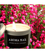 Australian Red Boronia Scented Tin Candles Hand Poured Vegan Friendly Ec... - $284.64 MXN+