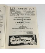 1945 Playbill The Music Box &#39;I Remember Mama&#39; Frances Heflin Maddy Chris... - £22.36 GBP