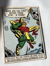 1966 Donruss Marvel Super Heroes trading card #22 - Iron Man - stomach pains - £7.80 GBP
