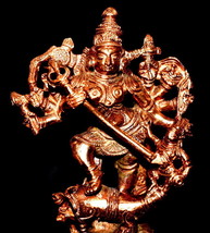 Goddess Durga Idol In Pure Solid Copper - $148.50