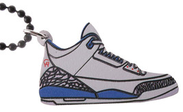 Good Wood NYC True Blue III 3&#39;s Sneaker Necklace White/blue Shoes - $14.24