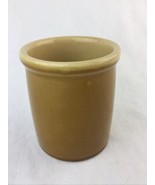 VTG TG Green 4&quot; Church Canister Gold England Pottery Stoneware Jar No Li... - $27.12 CAD