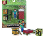 Minecraft Overworld Survival Pack with Steve 3.25&quot; Figure New in Package - £11.72 GBP