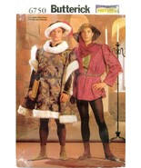 Butterick 6750 MENS Tunic Shirt Medieval 30-44 Ren Faire Costume Pattern... - £24.91 GBP