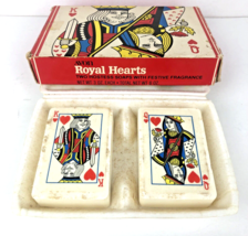 Vintage Avon Royal Hearts Two Hostess Soaps Set King Queen 3oz each Original Box - £11.21 GBP