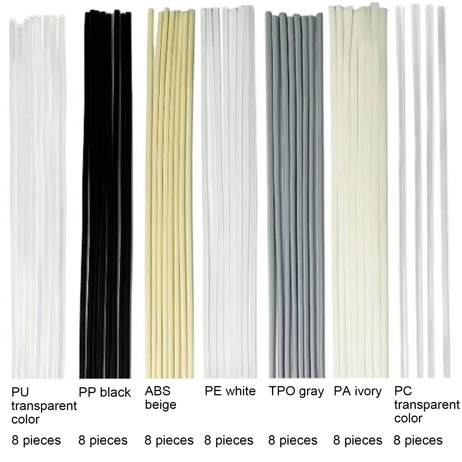 56pcs Plastic Welding Rods 33cm Length PP PE ABS PU PC PVC Welding Sti For Car B - £104.81 GBP