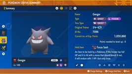 Shiny 6IV XXXL EV Trained Timid Event Gengar Pokémon Scarlet/Violet - £2.69 GBP