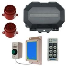 Wireless Commercial Siren Kit inc H/D Push Button &amp; 2 x Adjustable Sirens - £254.46 GBP