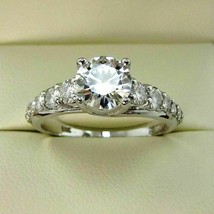 Anello di fidanzamento con diamante bianco moissanite rotondo da 2,82... - £184.33 GBP