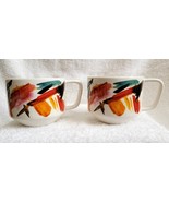 TWO Starbucks 2015 Coffee Cups Mugs Artisan Series ABSTRACT PAINT STROKE... - £20.60 GBP