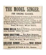 Oliver Ditson Singer Book 1885 Victorian Advertisement Music Instructio ... - $366.69 MXN