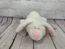 Commonwealth small white bunny rabbit pink eyes plush Easter toy stuffed beanbag - £15.57 GBP