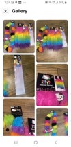 Hello Kitty Pom Pom Scarf, Fuzzy Rainbow Leg Warmers And Light Up Hair E... - £11.99 GBP