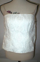 NWT $248 Worth Womens 10 Top Designer New York Tank Bustier Linen White ... - £195.80 GBP