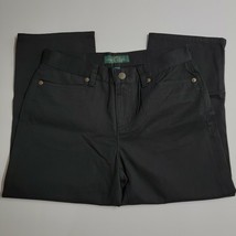 LRL Lauren Jeans Co. Woman Classic Midcalf Jeans Black Size 4 100% Cotton - $18.29