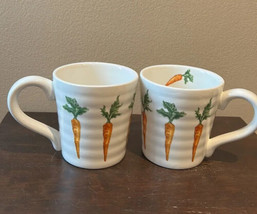 Maxcera Coffee Mugs Set Of 2 Cups New Carrots Easter - £27.90 GBP