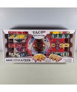 Taco Gift Set Festive 9 Piece Dishwasher Safe Kit 4 Holders 1 Bowl 4 Spoons - $22.98