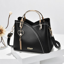 Tassel Bucket Crossbody Bags Leather Handbags for Women New Fashion Quality Larg - £39.02 GBP