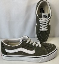 Vans Old Skool Skate Shoes Dark Green Low Top Suede Canvas Sneakers M 5.5 W 7 - £17.44 GBP