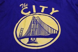 San Fransisco Golden Gate Bridge Tee Shirt Blue and Gold Size XL 1211 - $9.39