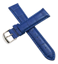 20mm Genuine Leather Watch Band Strap Fits MDV &amp; 106CONQUEST 3840456 Blue-E171 - £11.86 GBP