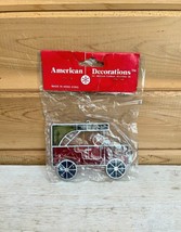 Vintage American Decorations Faux Stained Glass Classic Car Christmas SEALED - £18.09 GBP