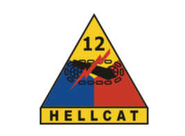 4&quot; 12th armored division hellcat army bumper sticker decal usa made - £21.50 GBP