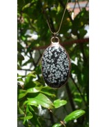 Electroformed Copper Snowflake obsidian pendant - €34,28 EUR