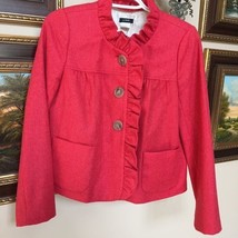 J Crew Women&#39;s Peplum Style Ruffled Wool Jacket 2 - $44.10