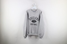 Vtg Reebok Mens M Spell Out Pittsburgh Steelers Football Crewneck Sweatshirt - $59.35