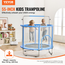 55&quot; Trampoline for Kids Mini Toddler Trampoline with Net Indoor Outdoor - £125.12 GBP