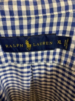 Ralph Lauren Polo Men's Button Down Gingham Shirt Blue XL Item image 4