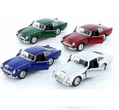 4PC Set: 5&quot; Aston Martin DB5 Diecast Model Toy Car 1:38 Pull Action - £49.55 GBP
