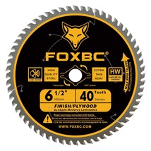 Foxbc 6-1/2 Inch Circular Saw Blade Fine Finish 40-Tooth For Wood Cutting, - $40.98