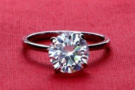 1.5Ct Round Moissanite Diamond Engagement Ring 14k White Gold Over 925 Silver7 8 - £93.14 GBP