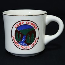 Boy Scouts VTG BSA Ceramic Mug Camp Cooper Columbia Pacific Council Gold Rim Cup - £39.28 GBP