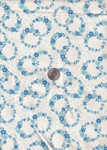 Vintage Feedsack Blue Floral Rings Feed Sack Quilt Sewing Fabric - £21.98 GBP