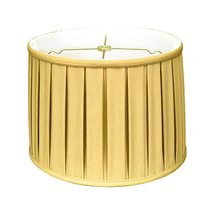 Royal Designs BS-748-10BG Shallow Drum English Bo x Pleat Basic Lamp Shade, Beig - £42.78 GBP+