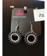 Paparazzi Wreathed In Radiance Blue and White stone earrings  Discontinued - £3.91 GBP